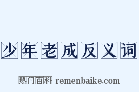 少年老成反义词是什么意思的图片